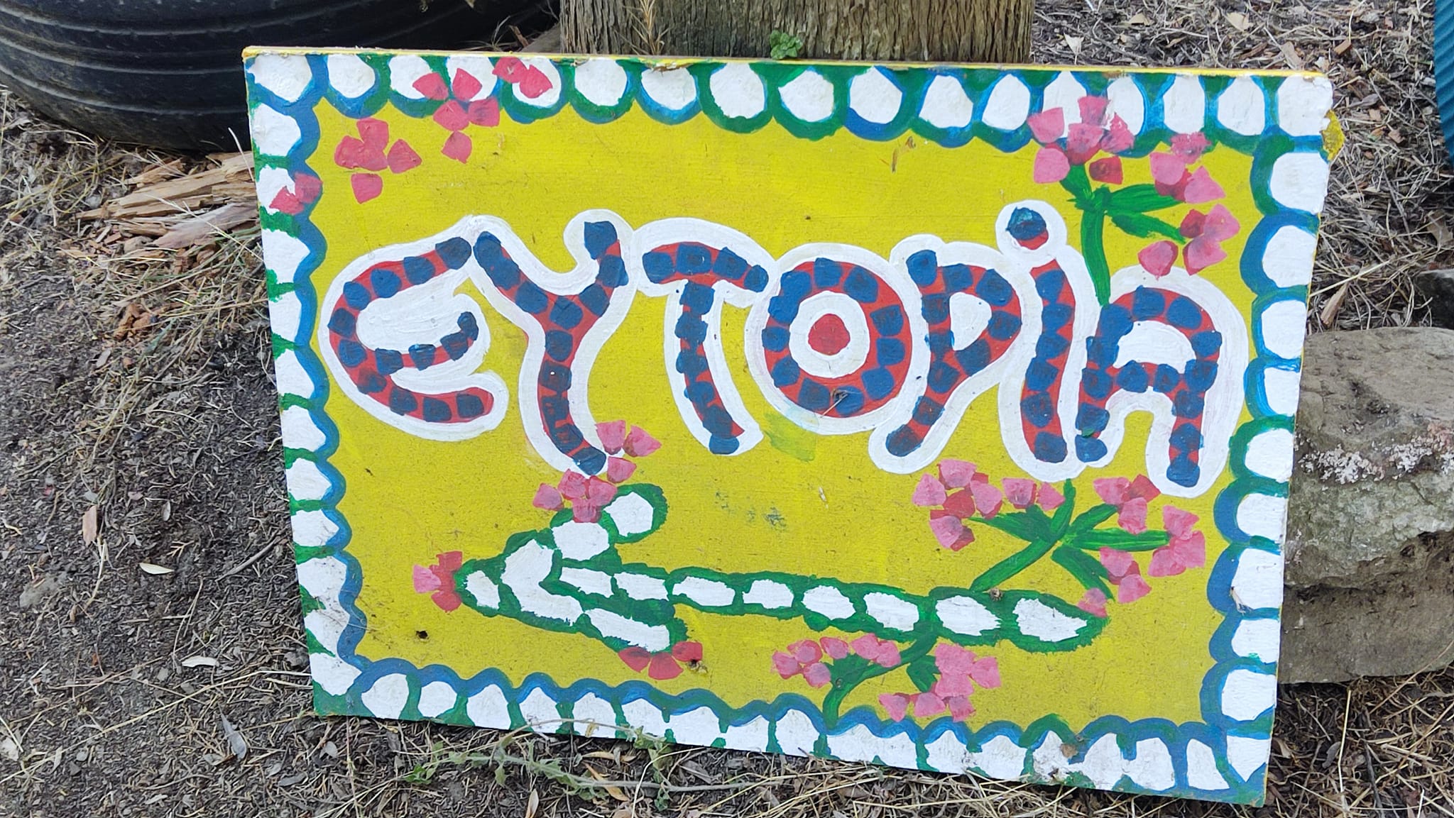 Eutopia Painted Sign